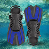 Maxbell 2x Flexible Diving Flippers Snorkel Professional for Diving Scuba Dive Beginners blue small medium