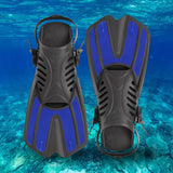 Maxbell 2x Flexible Diving Flippers Snorkel Professional for Diving Scuba Dive Beginners blue small medium