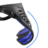 Maxbell 2x Flexible Diving Flippers Snorkel Professional for Diving Scuba Dive Beginners blue small medium