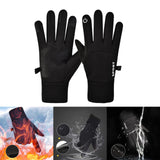 Maxbell Thermal Gloves Commuting Winter Gloves for Driving Outdoor Sports Riding Black XL