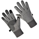 Maxbell Thermal Gloves Commuting Winter Gloves for Driving Outdoor Sports Riding Light Gray Medium