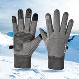 Maxbell Thermal Gloves Commuting Winter Gloves for Driving Outdoor Sports Riding Light Gray XL
