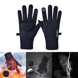 Maxbell Thermal Gloves Commuting Winter Gloves for Driving Outdoor Sports Riding Dark Blue XL