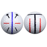 Maxbell Golf Ball Lines Marker Tool Template Liner Gift for Golf Enthusiasts Portable Black