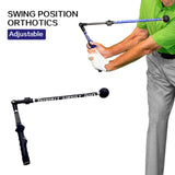 Maxbell Golf Swing Guide Beginner Trainer Gesture Aid Positioning Training Corrector Blue