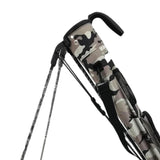 Maxbell Golf Club Stand Bag with Carry Strap Durable Waterproof Material Dustproof Black Grey Mixed