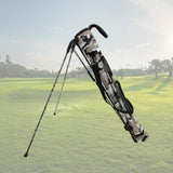 Maxbell Golf Club Stand Bag with Carry Strap Durable Waterproof Material Dustproof Black Grey Mixed