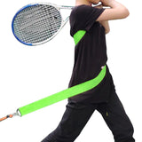 Maxbell Tennis Trainer Belt Swing Practice Power Running Tools Green