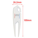 Maxbell Zinc Alloy Golf Divot Fork Alignment Tool Double for Training Club Practice White