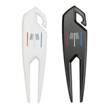 Maxbell Zinc Alloy Golf Divot Fork Alignment Tool Double for Training Club Practice White