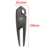 Maxbell Zinc Alloy Golf Divot Fork Alignment Tool Double for Training Club Practice Black