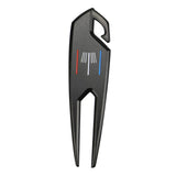 Maxbell Zinc Alloy Golf Divot Fork Alignment Tool Double for Training Club Practice Black