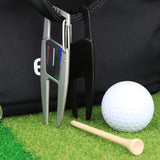 Maxbell Golf Divot Tool Mini Golf Gadgets Alloy for Practice Golf Training Aids Silver