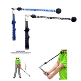 Maxbell Warm up Stick Adjustable Practice Golf Swing Trainer Aid for Improved Tempo Blue