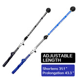 Maxbell Warm up Stick Adjustable Practice Golf Swing Trainer Aid for Improved Tempo Blue