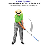 Maxbell Warm up Stick Adjustable Practice Golf Swing Trainer Aid for Improved Tempo Blue