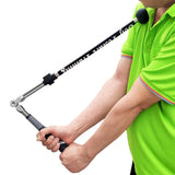 Maxbell Warm up Stick Adjustable Practice Golf Swing Trainer Aid for Improved Tempo Black