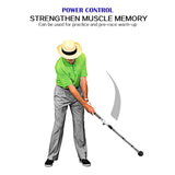 Maxbell Warm up Stick Adjustable Practice Golf Swing Trainer Aid for Improved Tempo Black