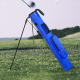 Maxbell Golf Stand Bag with Collapsible Bracket Handle Holder for Golf Practicing Blue