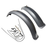 Maxbell Bike Mudguard Front Rear Set Parts Equipment for Mountain Bike beach bikes Gray