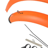 Maxbell Bike Mudguard Front Rear Set Components for Mountain Bike Traveling Outdoor Orange