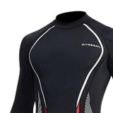 Maxbell Soft Men Swimsuit Tops Long Sleeve Swim Shirt Rashguard for Snorkeling Black XXL