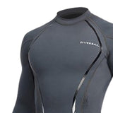 Maxbell Soft Men Swimsuit Tops Long Sleeve Swim Shirt Rashguard for Snorkeling Gray XL