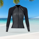 Maxbell 2mm Neoprene Wetsuit Top Diving Suit Wetsuits Jacket for Canoeing Snorkeling Women 2XL