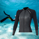 Maxbell 2mm Neoprene Wetsuit Top Diving Suit Wetsuits Jacket for Canoeing Snorkeling Women 2XL