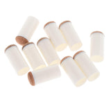 Maxbell 10 Pieces Universal Pool Cue Tips Billiard Cue Head Pool Cue Stick Ferrules 13mm Brown
