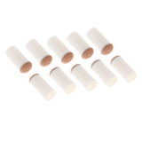 Maxbell 10 Pieces Universal Pool Cue Tips Billiard Cue Head Pool Cue Stick Ferrules 13mm Brown