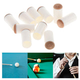 Maxbell 10 Pieces Universal Pool Cue Tips Billiard Cue Head Pool Cue Stick Ferrules 13mm Brown