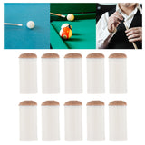 Maxbell 10 Pieces Universal Pool Cue Tips Billiard Cue Head Pool Cue Stick Ferrules 13mm Brown