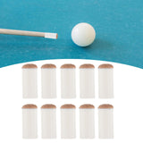 Maxbell 10 Pieces Universal Pool Cue Tips Billiard Cue Head Pool Cue Stick Ferrules 13mm Brown
