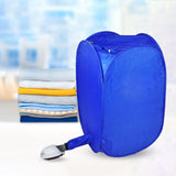 Maxbell Folding Electric Clothes Dryer Mini Wardrobe Drying Rack for RV Travel Blue