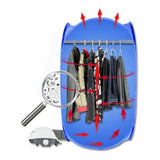 Maxbell Folding Electric Clothes Dryer Mini Wardrobe Drying Rack for RV Travel Blue