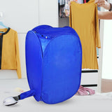 Maxbell Folding Electric Clothes Dryer Mini Wardrobe Drying Rack for RV Travel Blue