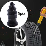 Maxbell 5 Pieces Vacuum Tire Repair Rubber Nail Flexible for Tire Puncture Truck Small