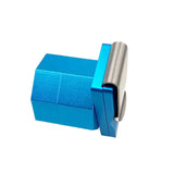 Maxbell Pool Cue Chalk Holder with Belt Clip Organizer Carrier Case Metal Blue