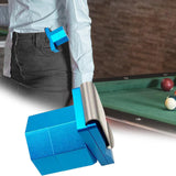 Maxbell Pool Cue Chalk Holder with Belt Clip Organizer Carrier Case Metal Blue