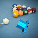 Maxbell Pool Cue Chalk Holder with Belt Clip Organizer Carrier Case Metal Blue