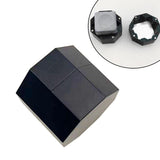 Maxbell Lightweight Pool Cue Chalk Holder Box Aluminum Alloy Cup Practical Tool Black