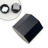 Maxbell Lightweight Pool Cue Chalk Holder Box Aluminum Alloy Cup Practical Tool Black