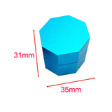 Maxbell Lightweight Pool Cue Chalk Holder Box Aluminum Alloy Cup Practical Tool Blue