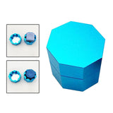 Maxbell Lightweight Pool Cue Chalk Holder Box Aluminum Alloy Cup Practical Tool Blue