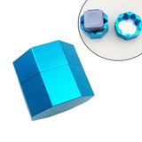 Maxbell Lightweight Pool Cue Chalk Holder Box Aluminum Alloy Cup Practical Tool Blue