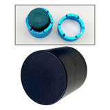 Maxbell Pool Cue Chalk Holder Organizer Round Shape Easy to Use Carrier Case Metal Black