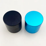 Maxbell Pool Cue Chalk Holder Organizer Round Shape Easy to Use Carrier Case Metal Blue