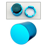 Maxbell Pool Cue Chalk Holder Organizer Round Shape Easy to Use Carrier Case Metal Blue