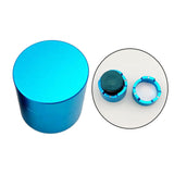 Maxbell Pool Cue Chalk Holder Organizer Round Shape Easy to Use Carrier Case Metal Blue
